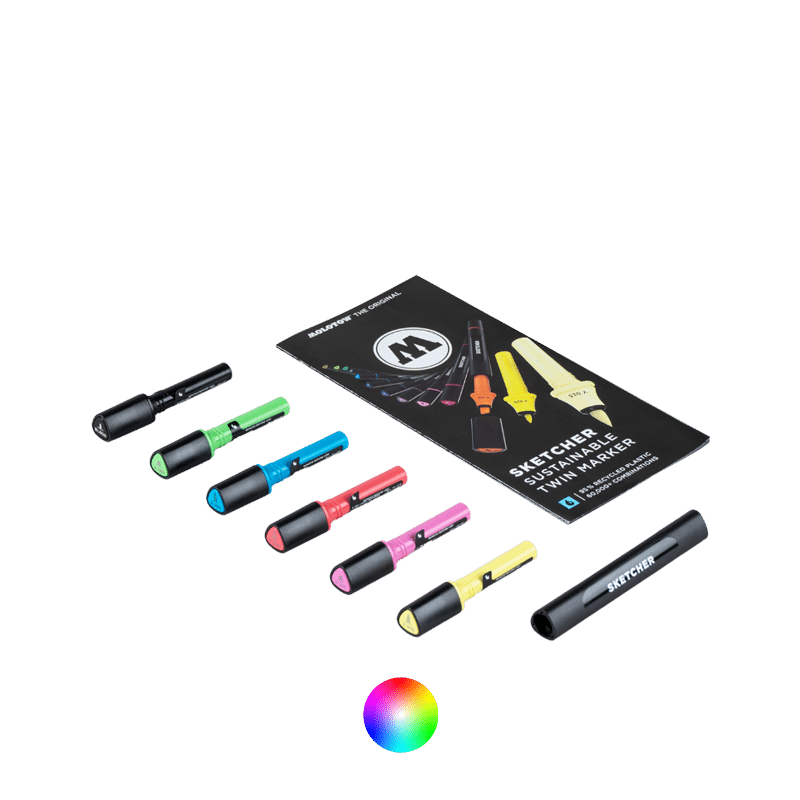 Molotow Sketcher Twin Marker 12 Set Main Kit 1 